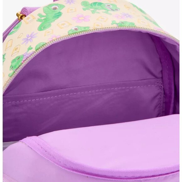 Loungefly Disney Tangled Pascal Mini Backpack Rapunzel Chameleon Lanterns Bag - Picture 4 of 4